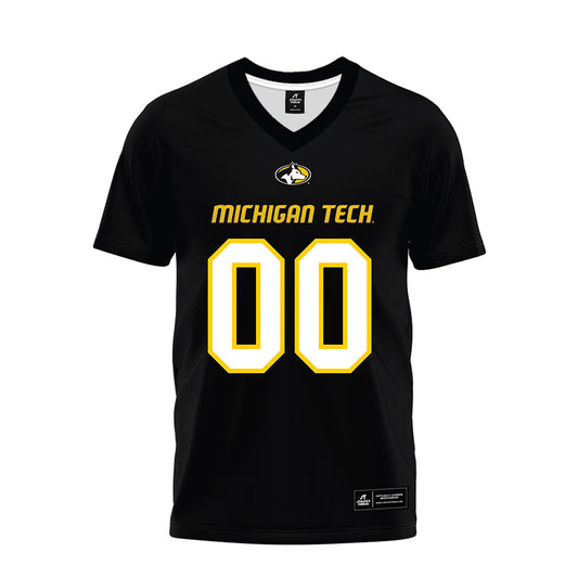 Michigan Tech - NCAA Football : Bryce Borgus - Black Premium Football Jersey-0
