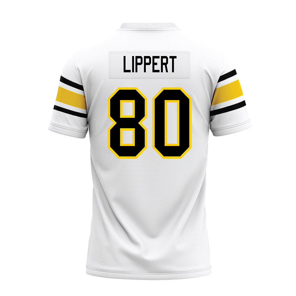 Michigan Tech - NCAA Football : Jaxon Lippert - White Premium Football Jersey-1
