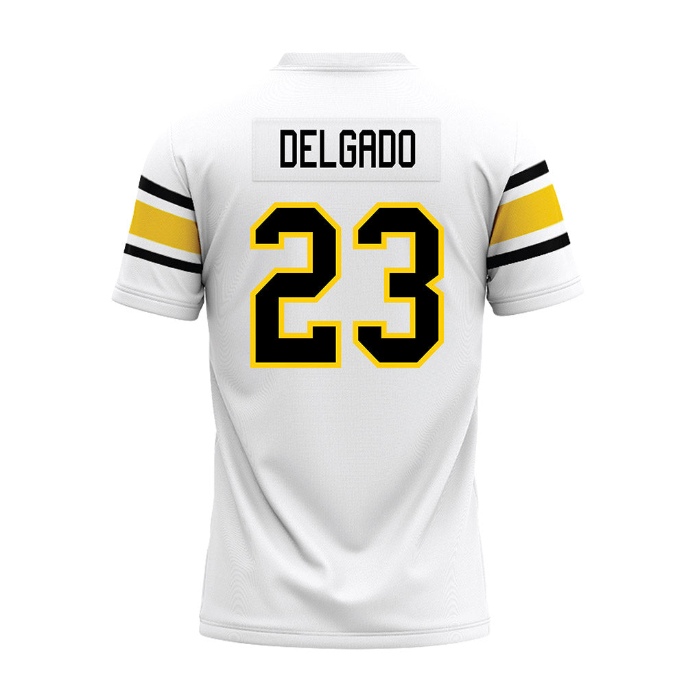 Michigan Tech - NCAA Football : Samuel Delgado - White Premium Football Jersey-1