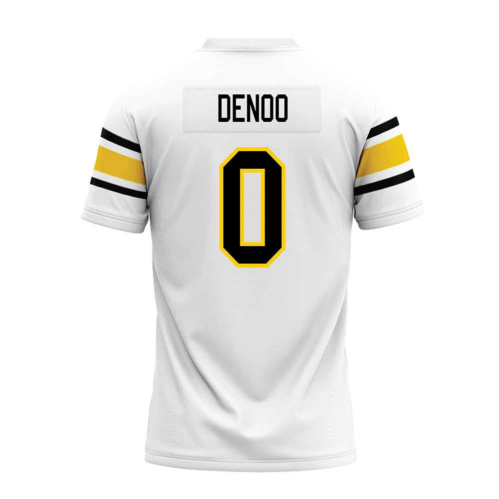 Michigan Tech - NCAA Football : Edem Denoo - White Premium Football Jersey-1