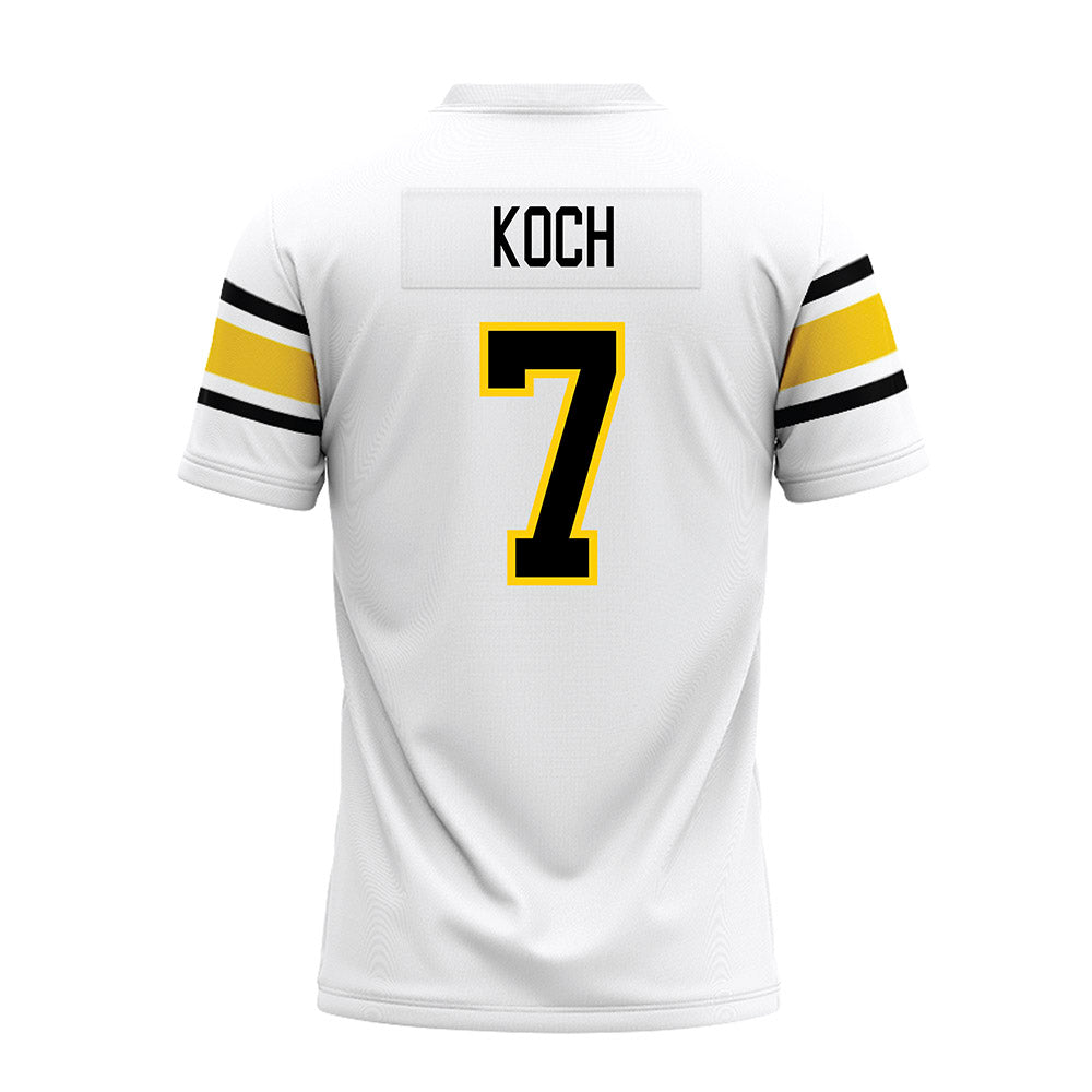 Michigan Tech - NCAA Football : Chase Koch - White Premium Football Jersey-1