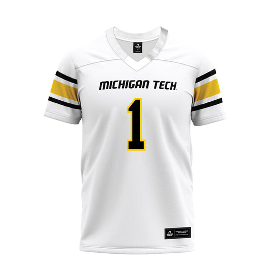 Michigan Tech - NCAA Football : Cole Murphy - White Premium Football Jersey-0