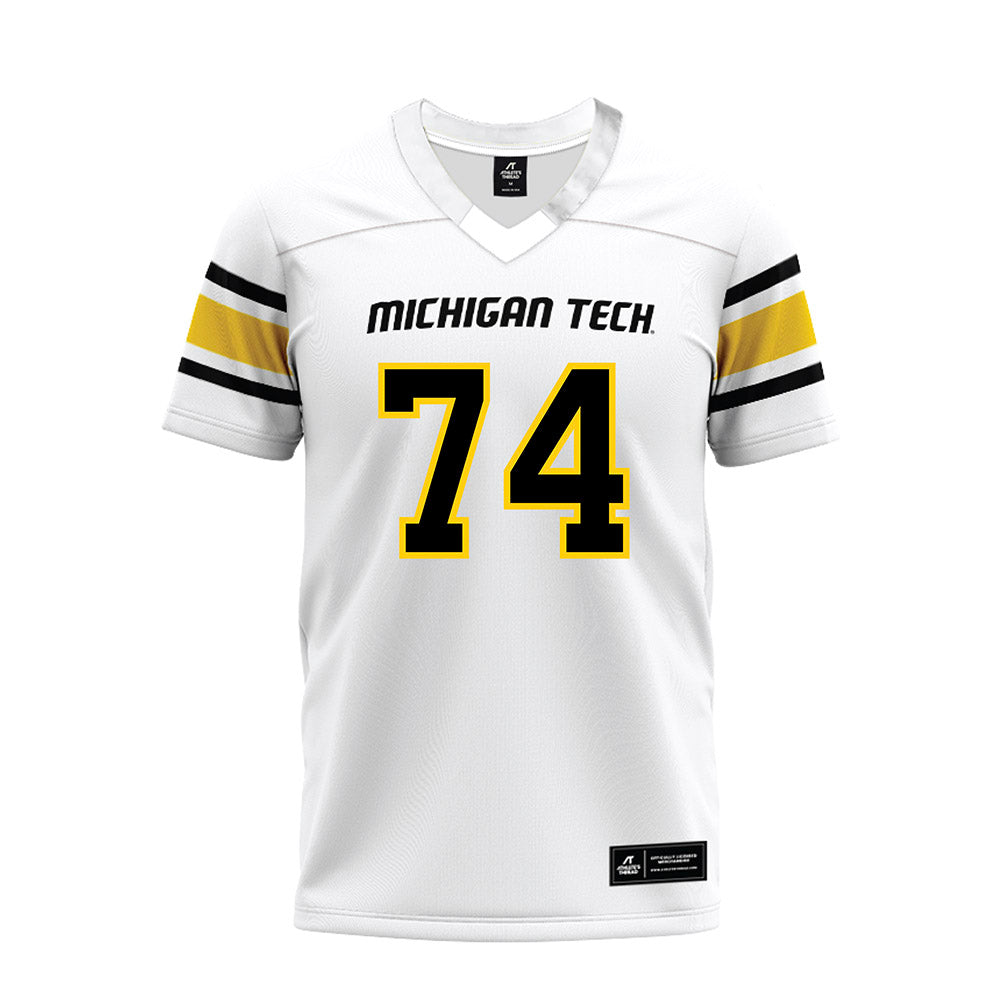 Michigan Tech - NCAA Football : Chris Gottschalk - White Premium Football Jersey-0