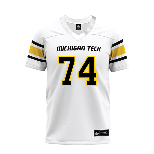 Michigan Tech - NCAA Football : Chris Gottschalk - White Premium Football Jersey-0