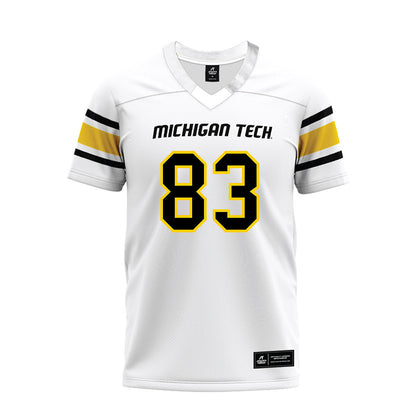 Michigan Tech - NCAA Football : Bryce Kurncz - White Premium Football Jersey