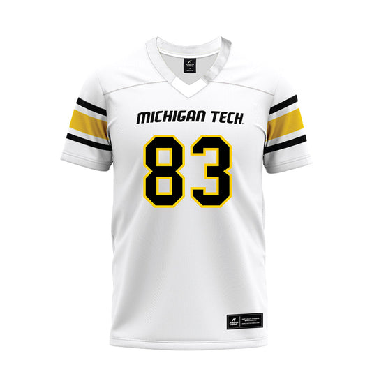 Michigan Tech - NCAA Football : Bryce Kurncz - White Premium Football Jersey