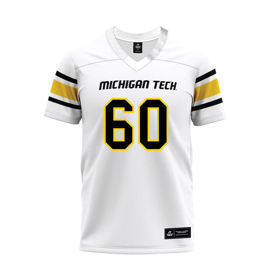 Michigan Tech - NCAA Football : Kevin Giuliani - White Premium Football Jersey-0
