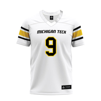 Michigan Tech - NCAA Football : MJ Hansen - White Premium Football Jersey