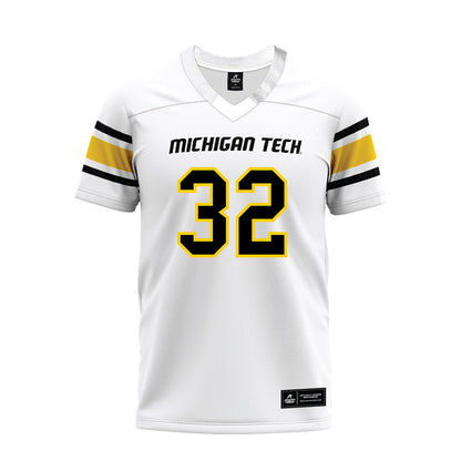 Michigan Tech - NCAA Football : Luke Gorzinski - White Premium Football Jersey