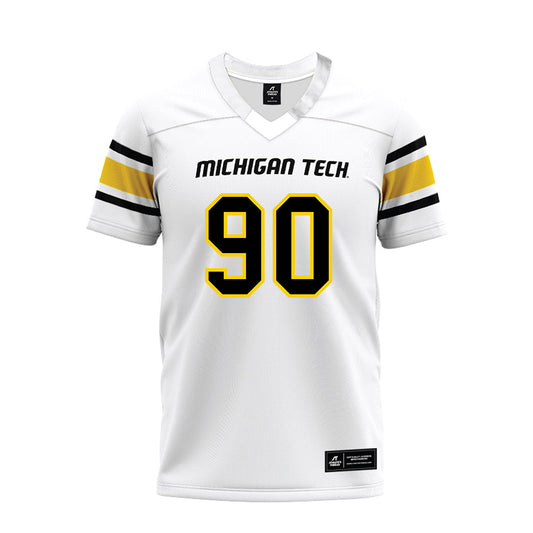 Michigan Tech - NCAA Football : Connor Hindenach - White Premium Football Jersey