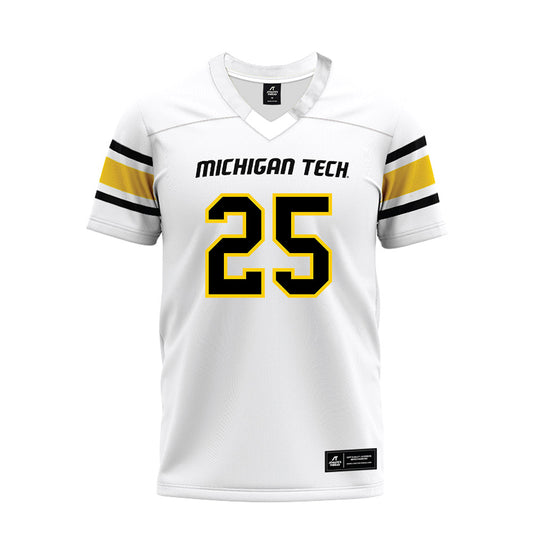 Michigan Tech - NCAA Football : Jamison Stamps - White Premium Football Jersey-0