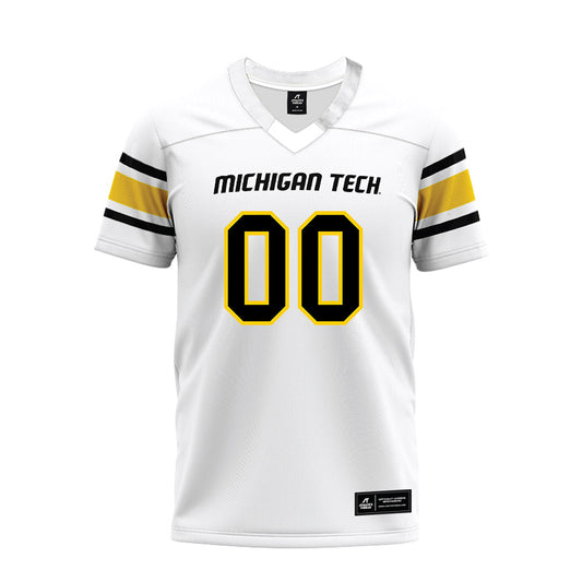 Michigan Tech - NCAA Football : Jiovanni Travis - White Premium Football Jersey-0