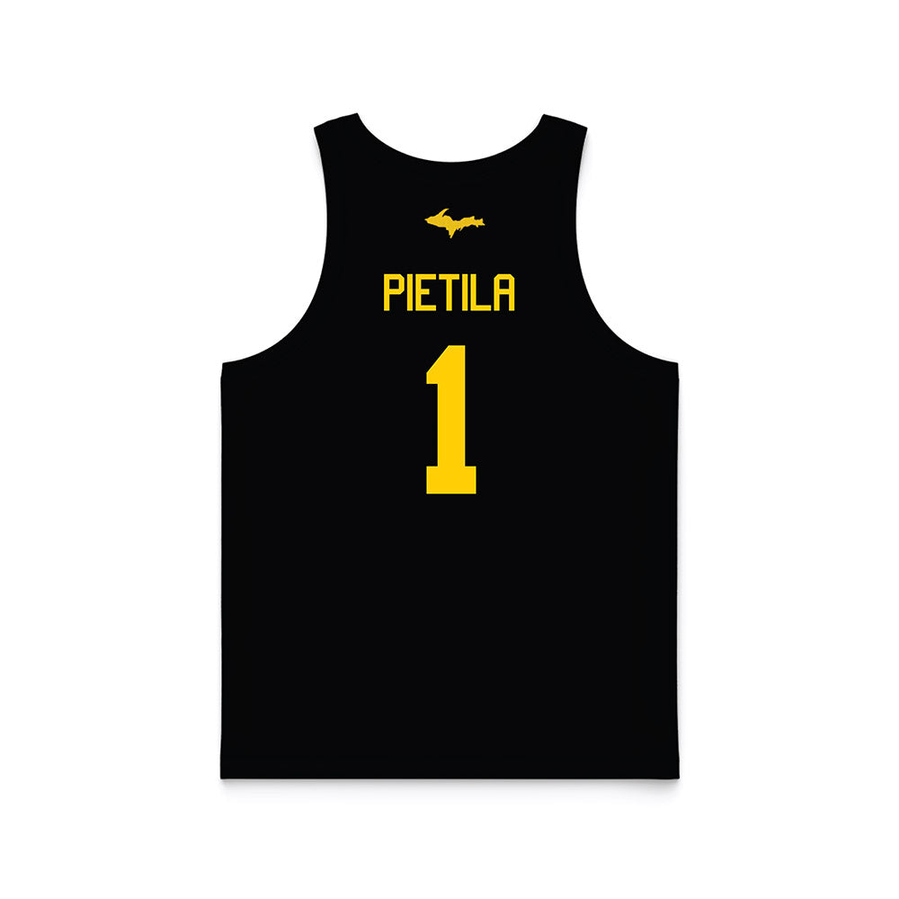 Michigan Tech - NCAA Women's Basketball : Abbie Pietila - Black Basketball Jersey-1