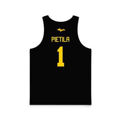 Michigan Tech - NCAA Women's Basketball : Abbie Pietila - Black Basketball Jersey-1