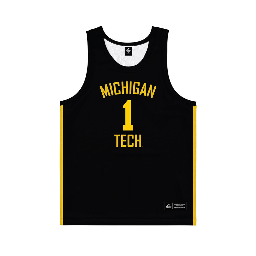 Michigan Tech - NCAA Women's Basketball : Abbie Pietila - Black Basketball Jersey-0