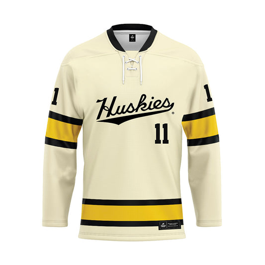 Michigan Tech - NCAA Men's Ice Hockey : Owen Baker - Hockey Jersey