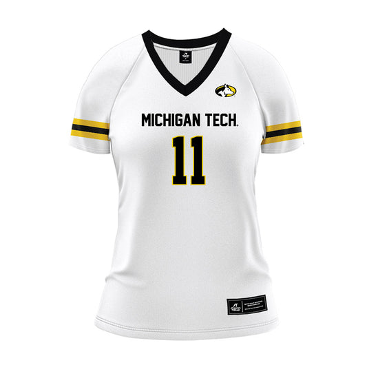 Michigan Tech - NCAA Women's Volleyball : Laney Knaack - White Volleyball Jersey-0
