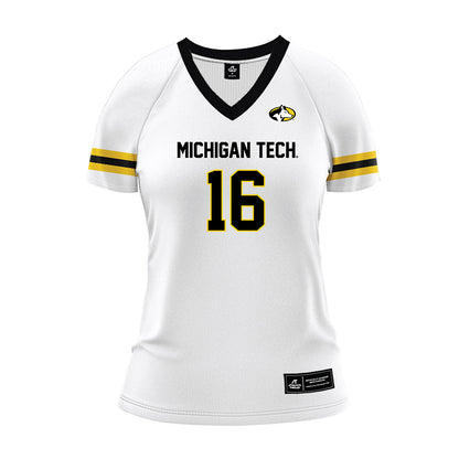 Michigan Tech - NCAA Women's Volleyball : Julia Fledderjohn - White Volleyball Jersey-0