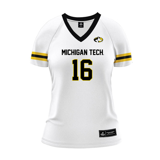 Michigan Tech - NCAA Women's Volleyball : Julia Fledderjohn - White Volleyball Jersey-0