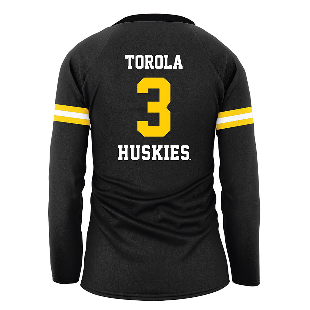 Michigan Tech - NCAA Women's Volleyball : Madelyn Torola - Black Volleyball Jersey-1
