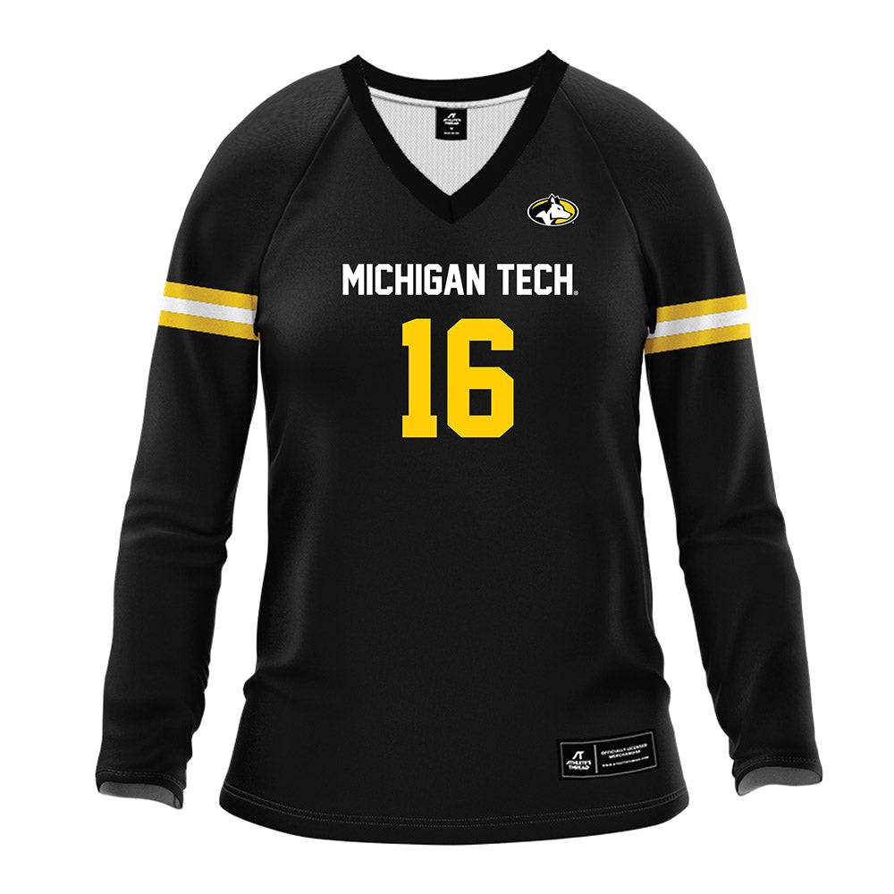 Michigan Tech - NCAA Women's Volleyball : Julia Fledderjohn - Black Volleyball Jersey-0