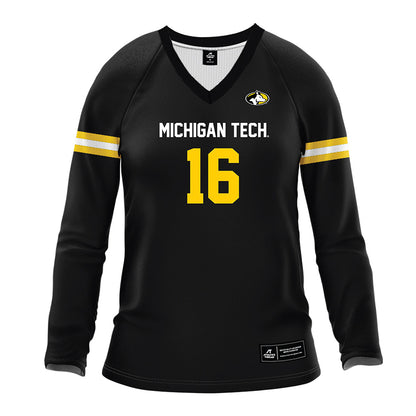 Michigan Tech - NCAA Women's Volleyball : Julia Fledderjohn - Black Volleyball Jersey-0
