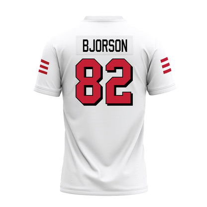 Miami of Ohio - NCAA Football : Andrew Bjorson - 2024 White Premium Football Jersey-1