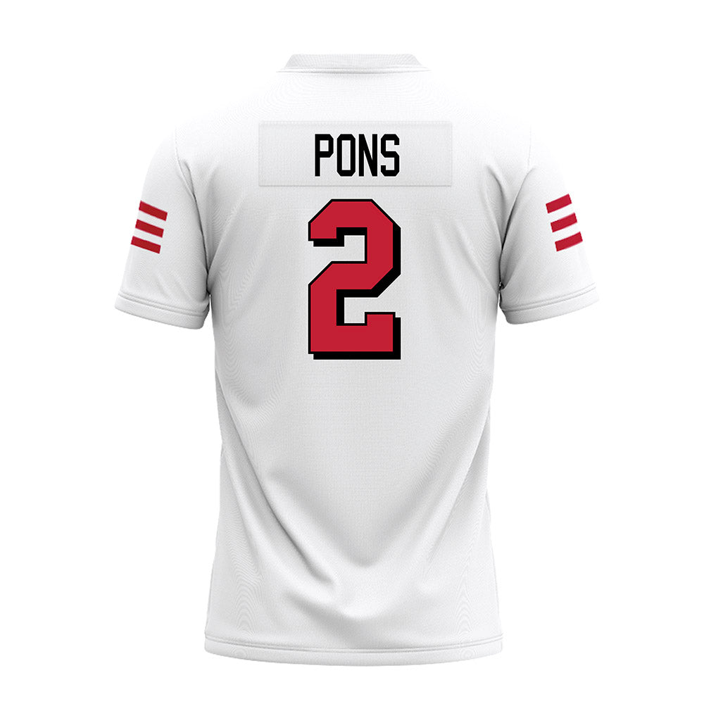 Miami of Ohio - NCAA Football : Jackson Pons - 2024 White Premium Football Jersey-1