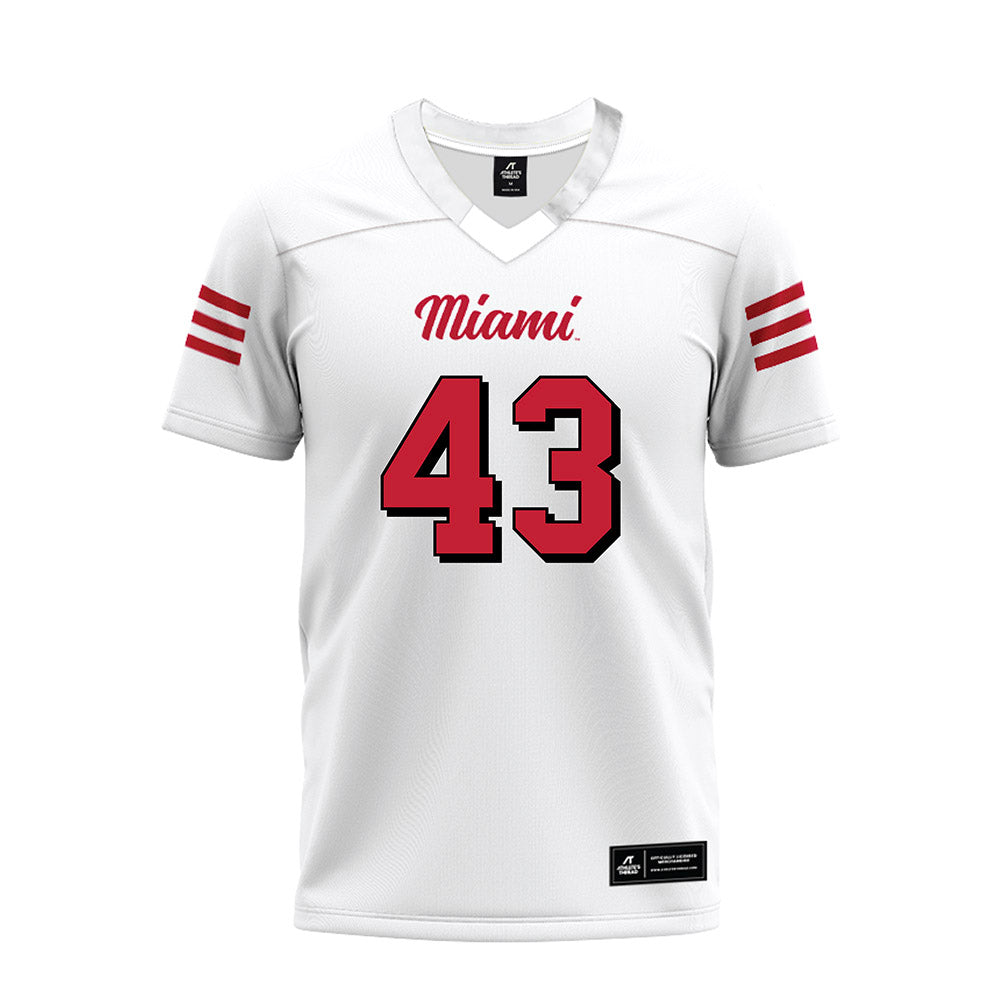 Miami of Ohio - NCAA Football : Grant Lyons - 2024 White Premium Football Jersey
