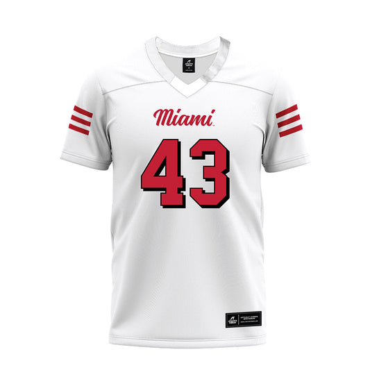 Miami of Ohio - NCAA Football : Grant Lyons - 2024 White Premium Football Jersey