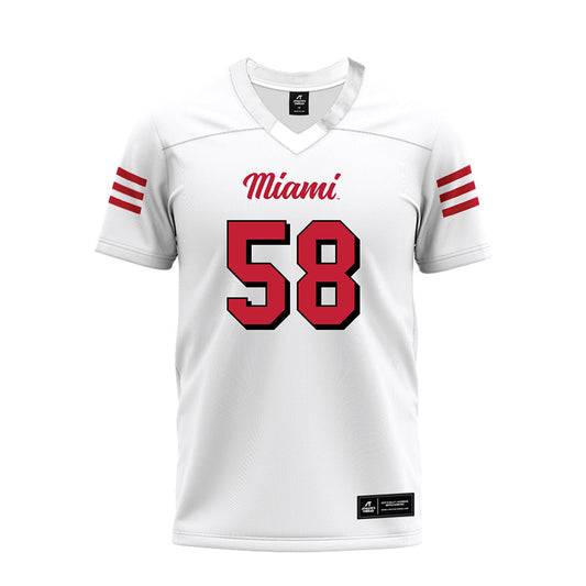 Miami of Ohio - NCAA Football : Maximus Hauck - 2024 White Premium Football Jersey-0