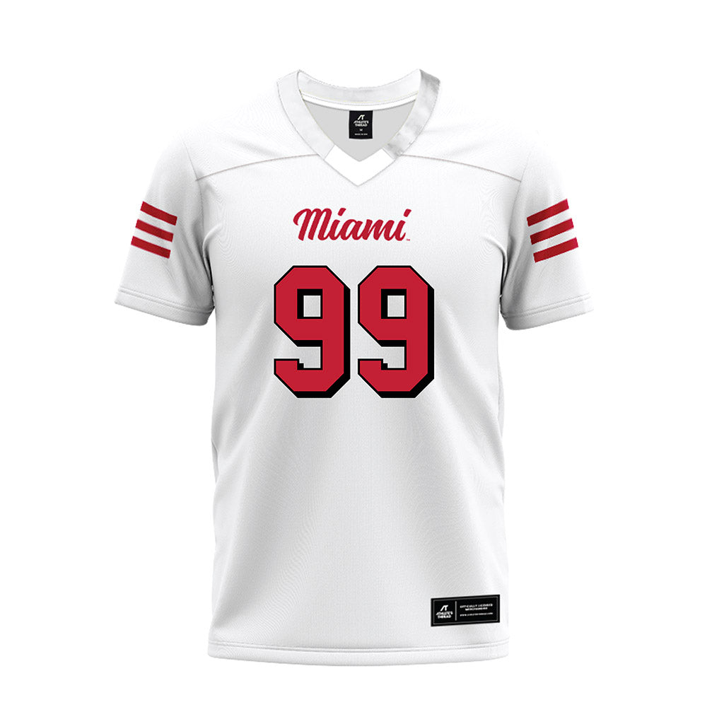 Miami of Ohio - NCAA Football : Oyeka Alexander - 2024 White Premium Football Jersey-0