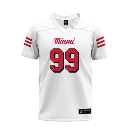 Miami of Ohio - NCAA Football : Oyeka Alexander - 2024 White Premium Football Jersey-0