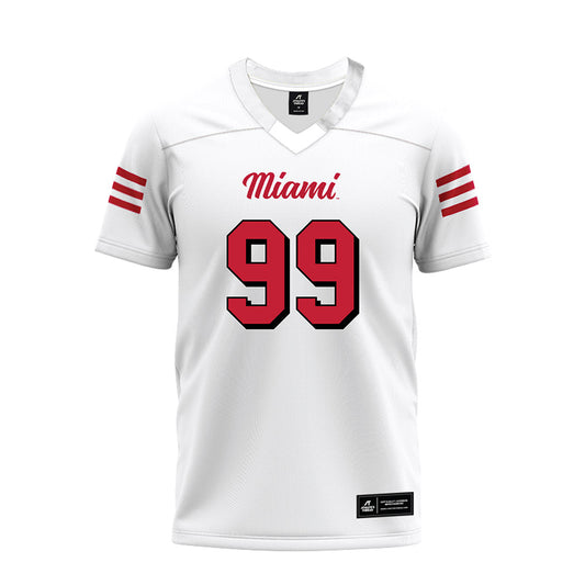 Miami of Ohio - NCAA Football : Oyeka Alexander - 2024 White Premium Football Jersey-0