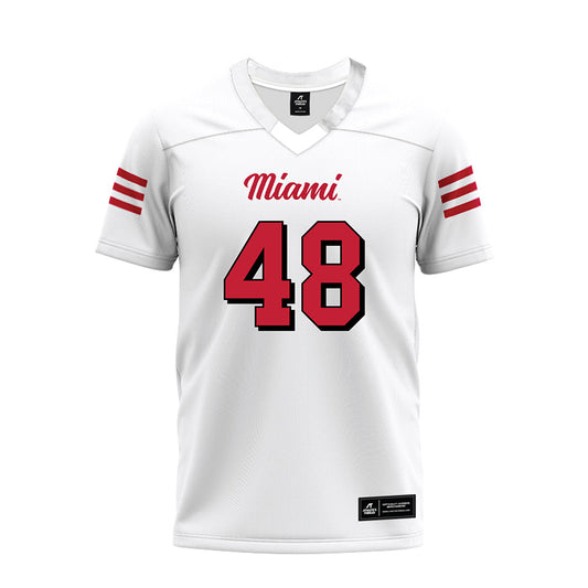 Miami of Ohio - Football Alumni : Chase Becker - 2024 White Premium Football Jersey