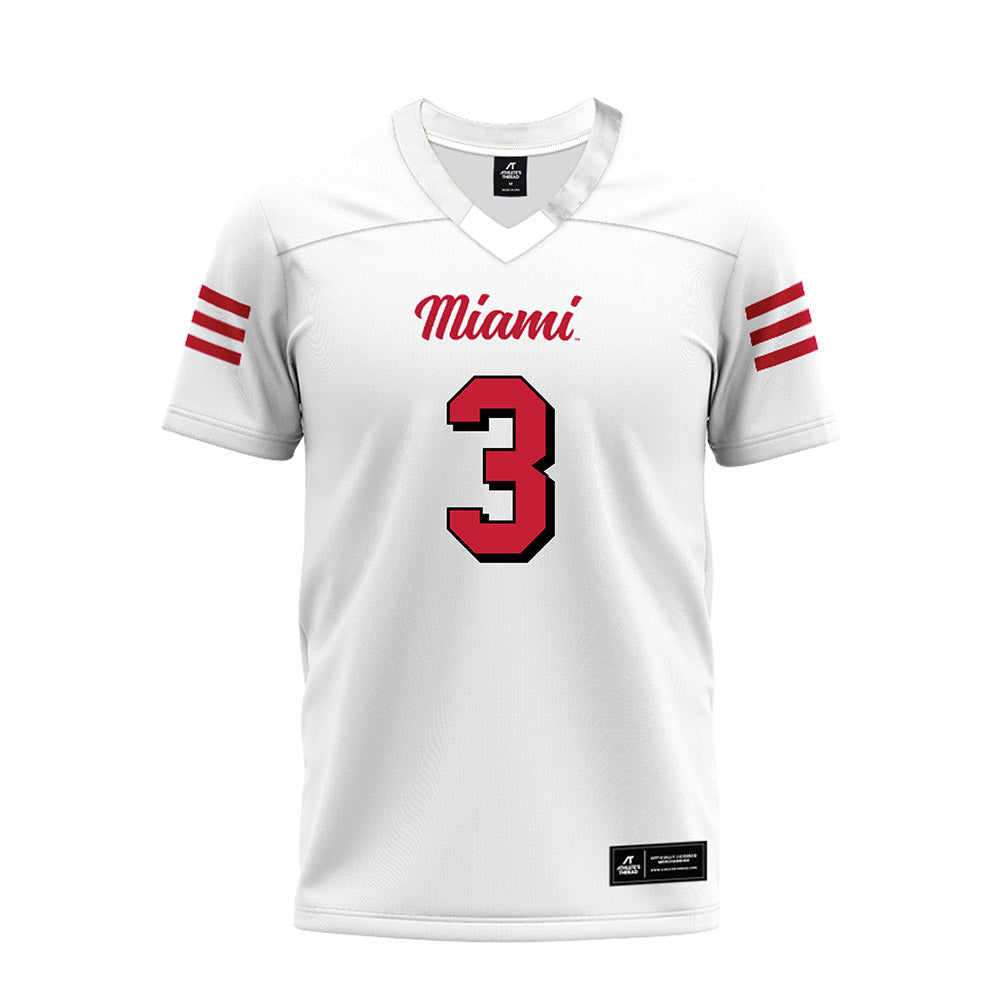 Miami of Ohio - NCAA Football : Quintin Simmons - 2024 White Premium Football Jersey-0