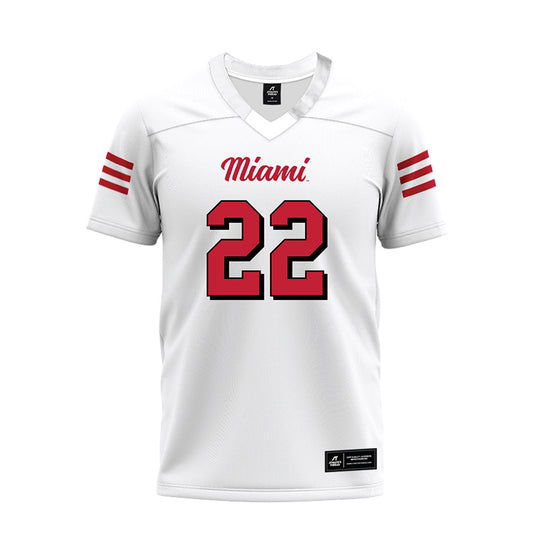 Miami of Ohio - NCAA Football : Bai Jobe - 2024 White Premium Football Jersey-0