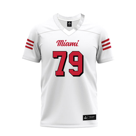Miami of Ohio - NCAA Football : Jonathan Stangl - 2024 White Premium Football Jersey-0