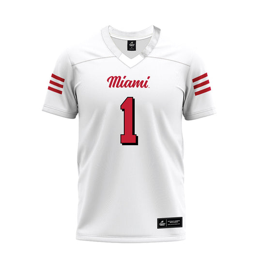 Miami of Ohio - Football Alumni : Eli Blakey - 2024 White Premium Football Jersey-0