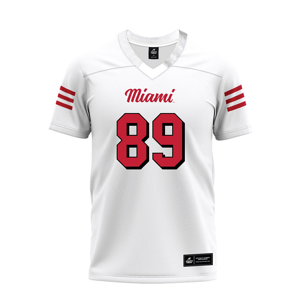 Miami of Ohio - NCAA Football : Brayden Boeing - 2024 White Premium Football Jersey-0