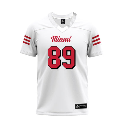 Miami of Ohio - NCAA Football : Brayden Boeing - 2024 White Premium Football Jersey-0