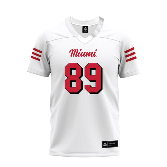 Miami of Ohio - NCAA Football : Brayden Boeing - 2024 White Premium Football Jersey-0