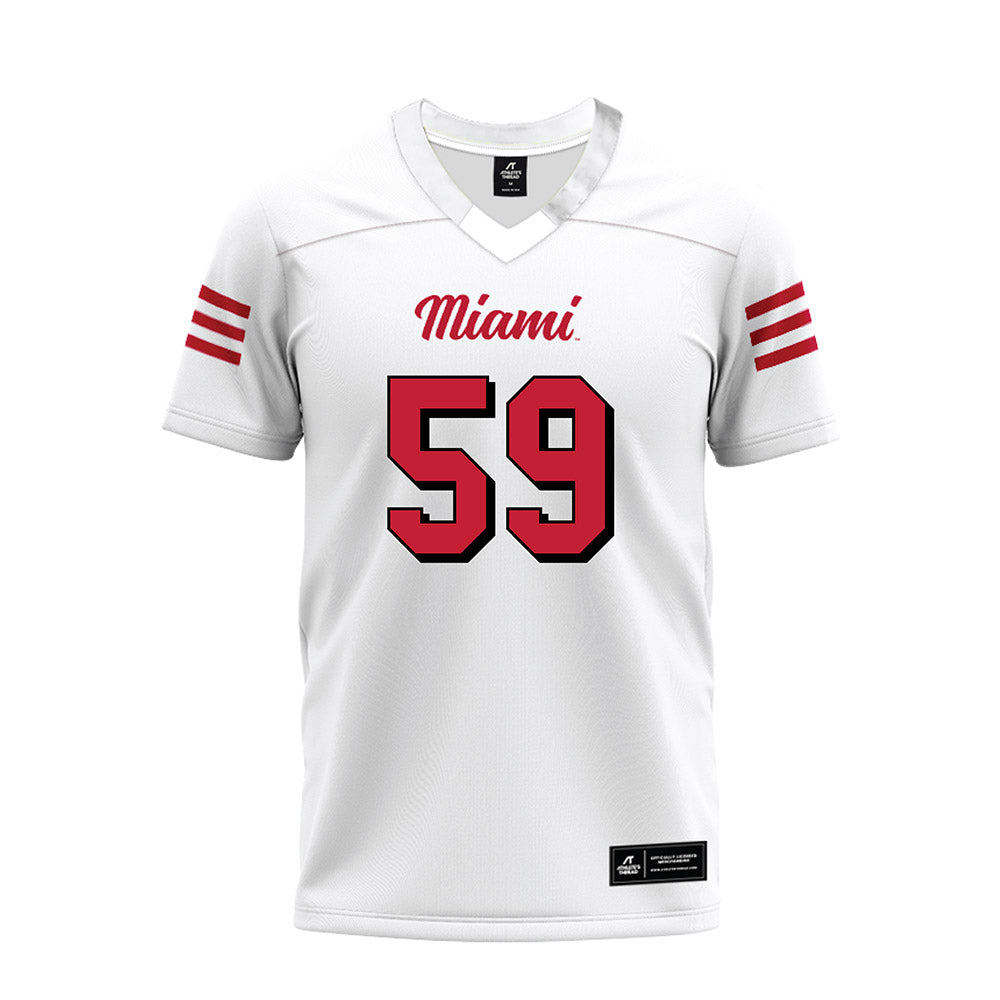 Miami of Ohio - NCAA Football : Mohamed Bangoura - 2024 White Premium Football Jersey-0