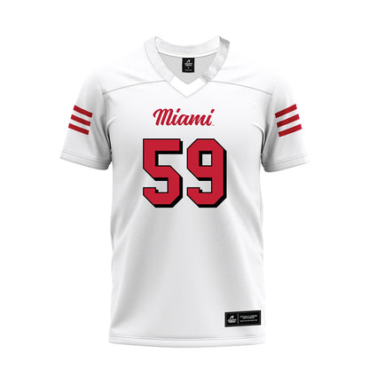 Miami of Ohio - NCAA Football : Mohamed Bangoura - 2024 White Premium Football Jersey-0