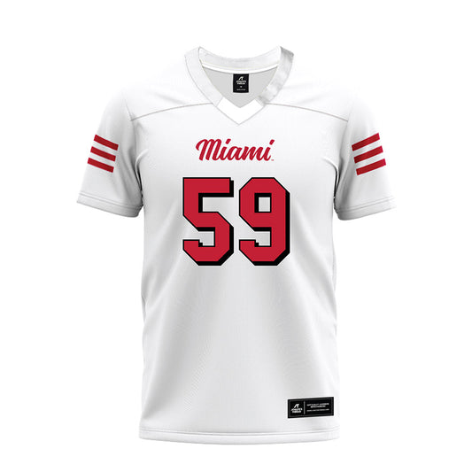 Miami of Ohio - NCAA Football : Mohamed Bangoura - 2024 White Premium Football Jersey-0