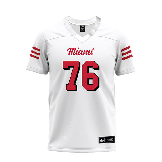 Miami of Ohio - NCAA Football : Brian Beidatsch - 2024 White Premium Football Jersey-0