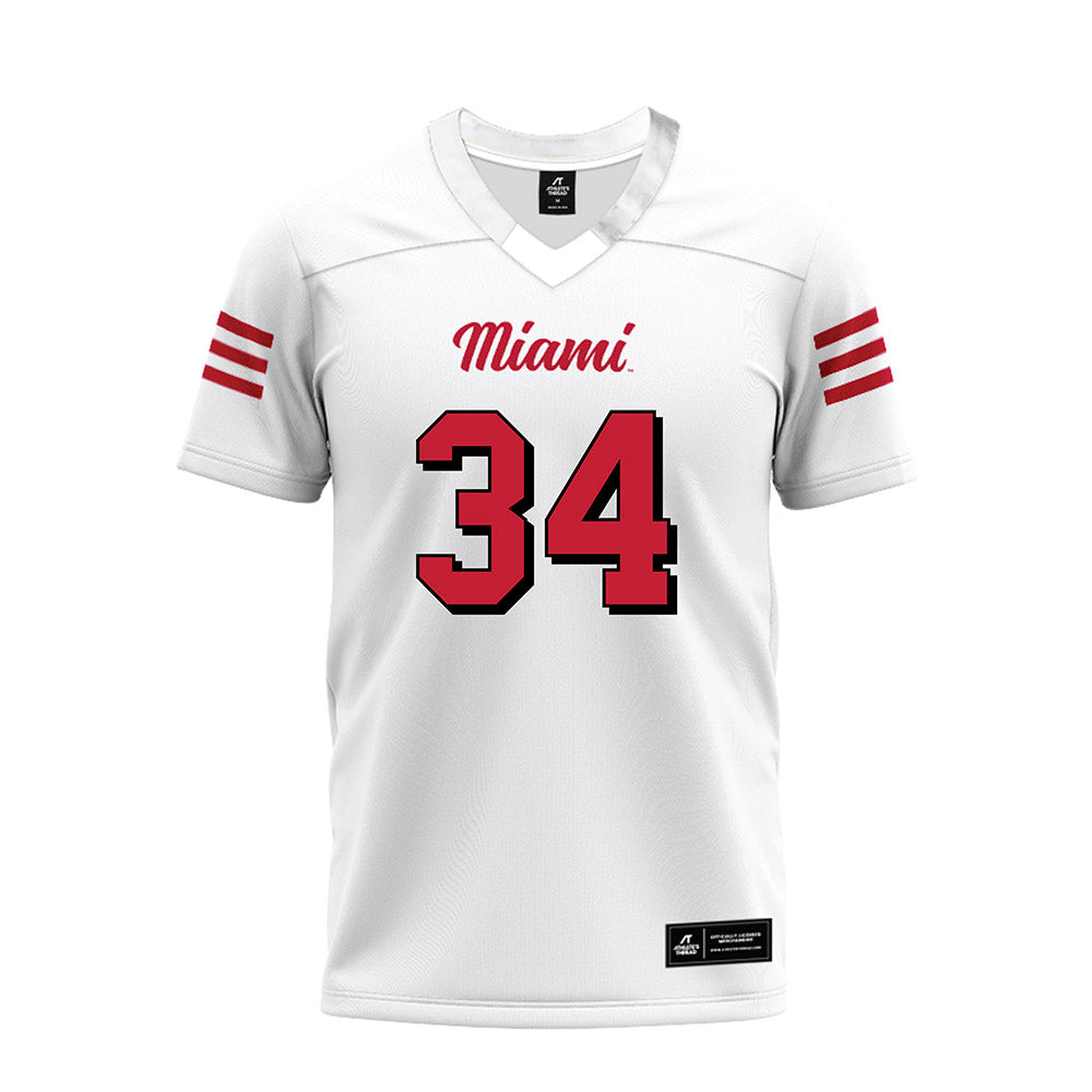 Miami of Ohio - NCAA Football : Amir Morelan - 2024 White Premium Football Jersey-0