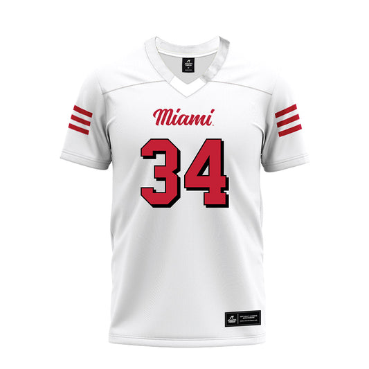Miami of Ohio - NCAA Football : Amir Morelan - 2024 White Premium Football Jersey-0