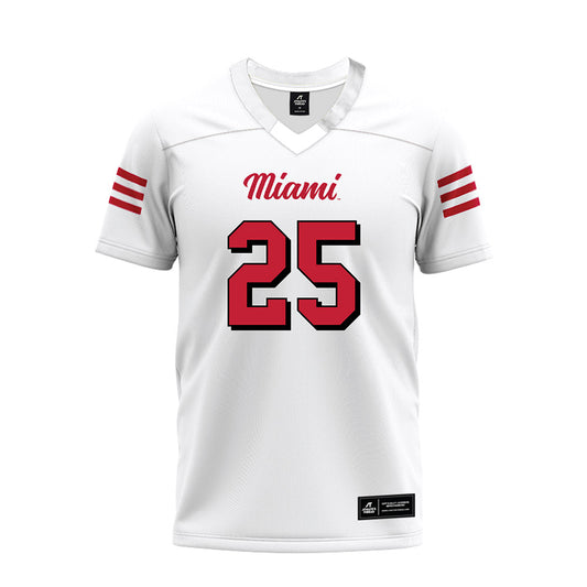 Miami of Ohio - NCAA Football : Ike Steward - 2024 White Premium Football Jersey-0