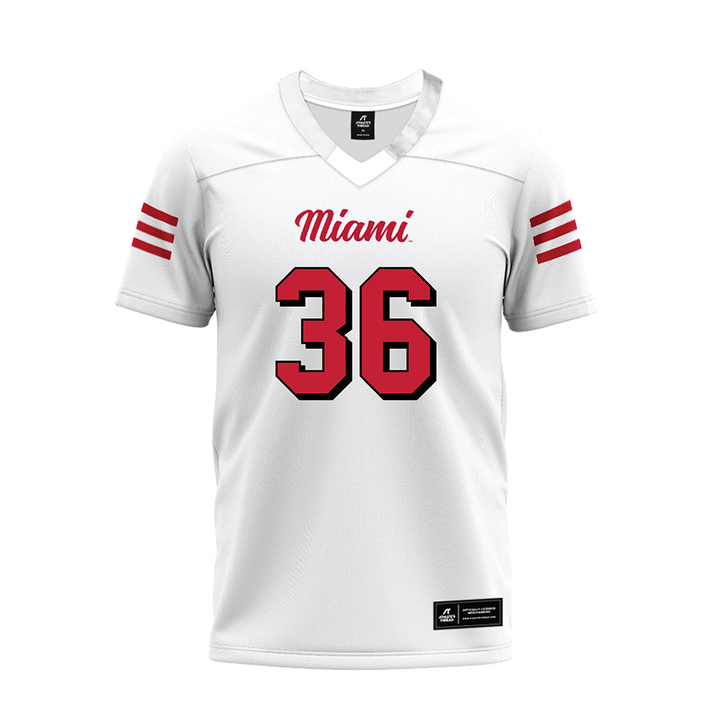 Miami of Ohio - NCAA Football : Carter Holden - 2024 White Premium Football Jersey-0